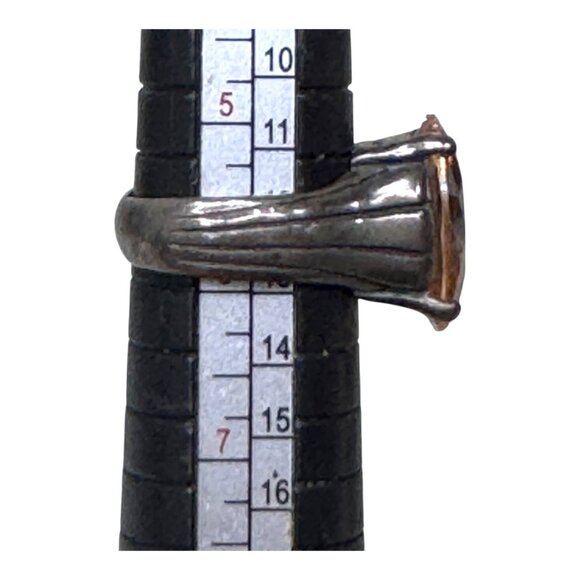 Silpada Sterling Silver 925 Your Highness Poppy Orange CZ Ring Size 6 Statement - Picture 6 of 11